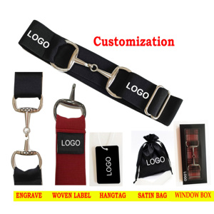 Cintura Equestre Elastica Glitterata Luccicante da 4 cm (1.5 Pollici) con Fibbia a Morsetto, Incisione Logo Gratuita, Senza MOQ, Modello in Nylon - Product Image 6