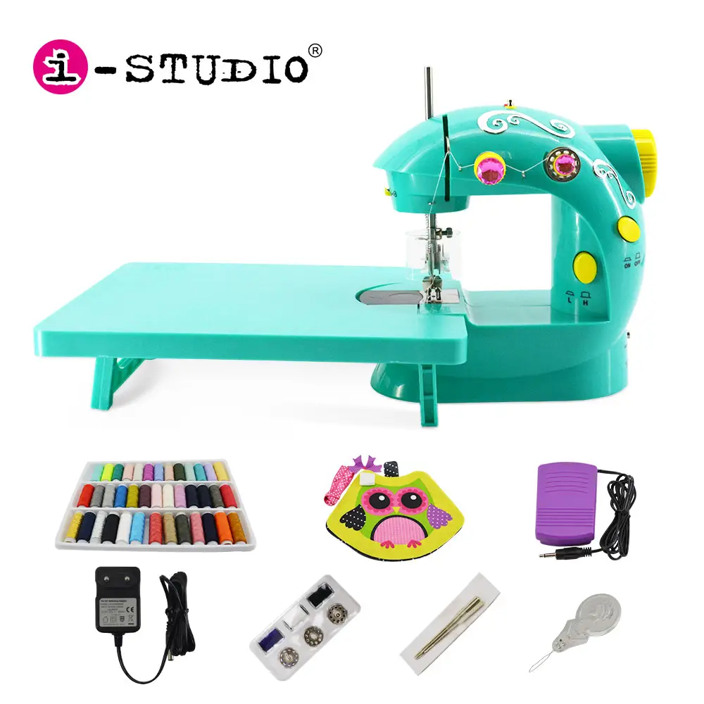 Детская игрушка домашняя ручная автоматическая ручная вышивка крестиком карманная швейная машина для девушек с 39 цветной нитью, скатерть