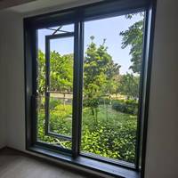 Fenêtres coulissantes en verre à rupture thermique horizontale en aluminium personnalisées Portes à persienne automatique à impact d'ouragan pour l'extérieur pour