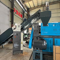 Ligne de granulation de recyclage certifiée CE ISO double certification HDPE/LDPE/PP/EPS/PC/PA/PPR avec écran tactile PLC et moteur, capacité 10 tonnes/jour