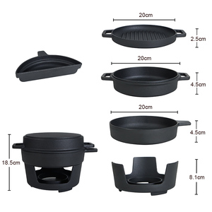 Petite poêle à griller ronde de table Barbecue à charbon de bois Cuisinière à alcool Barbecue <span class=keywords><strong>Grill</strong></span> Set pour randonnée Pique-nique - Product Image 2