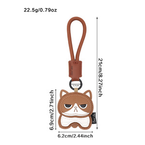 Portachiavi in Pelle PU a Forma di Gatto, Ciondolo 3D a Cartone Animato, Charm per Borsa, Gattino Persiano Ragdoll, Regalo Souvenir per Donne e Ragazze - Product Image 6
