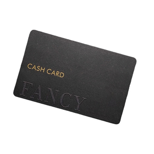 นามบัตรพลาสติกพีวีซีสีดำด้านออกแบบได้ตามต้องการ - Product Image 1
