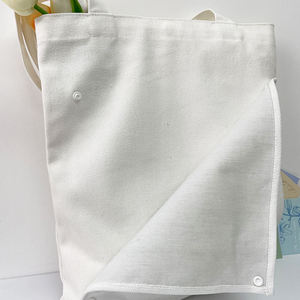 Gahumi, venta al por mayor, personalizado, mediano, plegable, dibujos animados, ecológico, bolso de lona con bolsillo y cremallera - Product Image 5