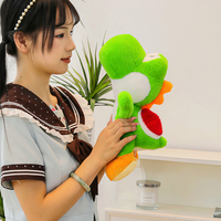 Vente en gros de peluches dinosaures kawaii aux grands yeux verts, super douces, poupées en peluche, personnages de jeux vidéo, cadeau d'anniversaire pour enfant