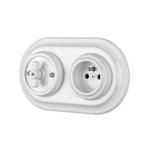 Vevor — prise de courant murale en porcelaine française, rétro, vintage, céramique, alimentation électrique, France, <span class=keywords><strong>pologne</strong></span>, république tchèque - Product Image 4