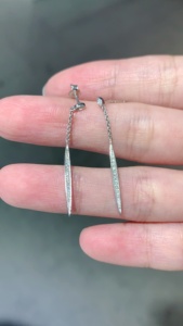 Pendientes de moda con borlas y circonitas, imitación de perlas, chapados en oro certificado, aleación de estaño, silicona, unisex, para fiesta - Product Image 4