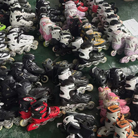 Patins à roulettes d'occasion en gros pour enfants, patins à roulettes réglables de seconde main de qualité A pour garçons et filles débutants, pour le patinage en extérieur