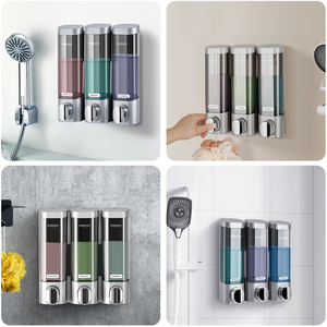 Nhựa OEM Xà Phòng Lỏng Dispenser Dầu Gội Điều Hòa Cơ Thể Dispenser Khách Sạn Tiện Nghi Chất Lỏng Treo Tường Khóa Dầu Gội Dispenser - Product Image 6