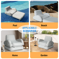 Chaise flottante gonflable personnalisée housse en tissu amovible canapé-lit pliable gonflable chaise longue de piscine