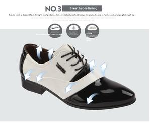 รองเท้าบูทหนังสำหรับผู้ชาย, รองเท้าหนังแต่งตัว38-44 PU EVA สีดำรองเท้าผู้ชาย Oxford - Product Image 5