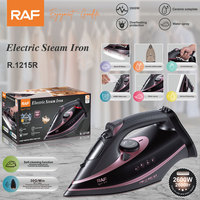 Fer à vapeur électrique RAF R.1215 2600W, semelle en céramique, réservoir d'eau de 360 ml, pulvérisation d'eau, vapeur verticale, fonction vapeur pulsée, auto-nettoyage