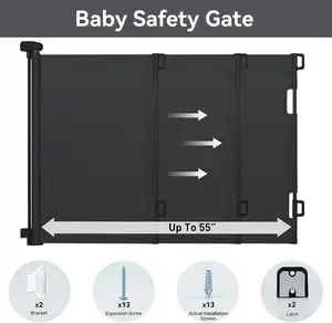 שער תינוק נשלף עשוי רשת עבור מדרגות דלתות