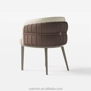 Juego de Muebles Modernos <span class=keywords><strong>para</strong></span> Restaurante, Sofá de Cuero, Madera, Metal y Terciopelo, Taburetes de Bar, Mesa con Superficie de Piedra, Ecológico y Duradero - Product Image 6