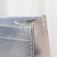 Sac fourre-tout métallique non tissé DLBZ avec logo personnalisé, sac de shopping réutilisable brillant or et argent laminé, cadeau de luxe en gros