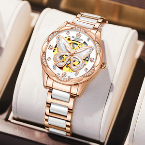 2026 Men's <b>Automatic</b> Tourbillon Business Watch Hollow Lunar Phase Gradient Diamond <b>Chronograph</b> Wristwatch Mechanical Style - Product Image 4