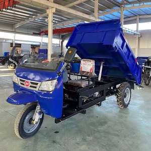 Tricycle de chantier robuste compatible avec le transport de charges lourdes, véhicule de transport à 3 roues à benne basculante diesel - Product Image 6