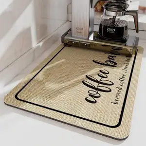 Stain Resistant Coffee Coaster, Absorbent Mat, Kitchen Counter Bar