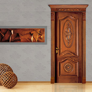 ประตูไม้แกะสลักสไตล์ย้อนยุคสำหรับวิลล่าการออกแบบกันเสียงกันเสียงสำหรับห้องนอนห้องนอนการออกแบบประตูไม้แบบกำหนดเอง - Product Image 6