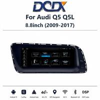 Radio para Auto de 8.8 Pulgadas con Snapdragon 665/685 para Audi Q5 Q5L 2009-2016, Unidad Principal Multimedia Inalámbrica con CarPlay y Android Auto, Navegación GPS