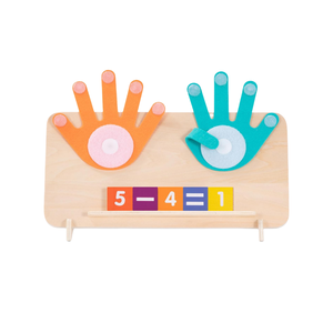 Apprentissage précoce en bois enfants mathématiques aides pédagogiques Montessori doigt main comptage jeu jouets pour enfants jouet éducatif - Product Image 1