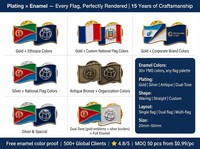 Cadeau promotionnel OEM international, motif globe du drapeau d'Éthiopie, en métal électroplaqué antique avec émail coloré