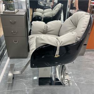Chaise de coiffure à vente chaude, réglable en hauteur, poste de travail de barbier, fauteuil pivotant en cuir pour coiffeur - Product Image 6
