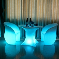 Tables LED d'extérieur imperméables en forme de fleur, 16 couleurs, mobilier d'extérieur