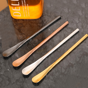 Cuchara de Acero Inoxidable con Mango Largo para Mezclar Bebidas, Cucharas Mezcladoras de Café y Té - Product Image 1