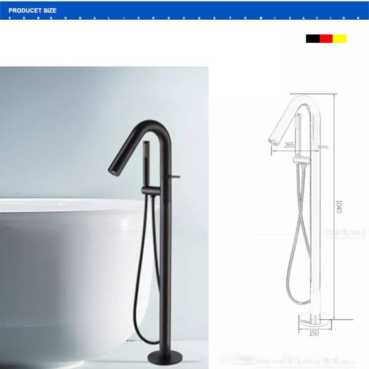 bathtub faucet gold deck mount with sprayer