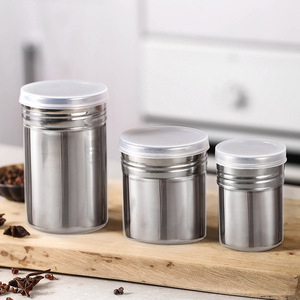 Manjia Chất lượng cao cấp người bán thép không gỉ Muối NẠO VÉT đồ dùng nhà bếp gia vị gia vị Shaker bột đường Shaker Khăn lau bụi - Product Image 5