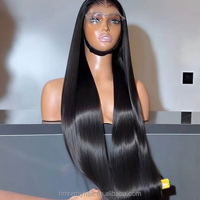 Perruque en cheveux vierges indiens naturels, sans colle, avec dentelle complète, perruque frontale HD Lace Water Wave, perruque en cheveux humains vierges avec cuticules alignées