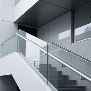 Système de balustrade en verre moderne-<span class=keywords><strong>Canal</strong></span> de serrage en aluminium brossé pour escalier, balcon et terrasse avec verre de sécurité trempé - Product Image 2