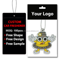 Vente en gros usine de supports vierges en papier pour désodorisants de voiture suspendus, personnalisables par sublimation avec logo imprimé, pour l'aromathérapie