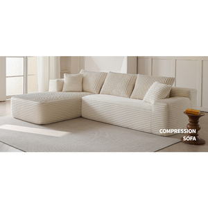 Sofá Esquinero Económico Envasado al Vacío, Sofá Cama de Pana, Compresión Plegable, Sofá de Tela Compresible - Product Image 6