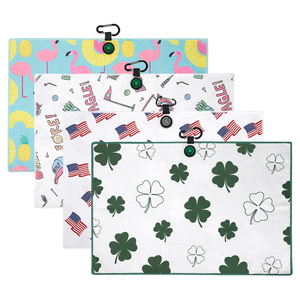 Serviette de golf magnétique à prix d'usine, serviette de golf personnalisée avec clip, serviette de golf imprimée avec aimant - Product Image 1