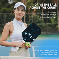 Raquette de pickleball pour enfants, fabriquée en carbone T300, moulée à froid, légère, noyau en nid d'abeille de 14 mm d'épaisseur, écologique, 40 trous