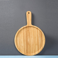 Pagaie à pizza en bois bambou naturel, de haute qualité, en bois, bambou, 1 pièce