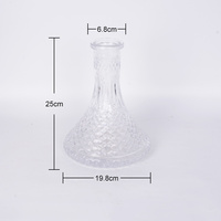 OEM personnalisable de haute qualité durable narguilé accessoires verre clair diamant fond épais huka narguilés dubai shisha bouteille