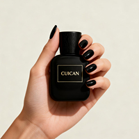 Flacon de parfum carré noir mat 30/50/100 ml, flacon de parfum vide en verre, flacon vaporisateur, étiquette dorée personnalisée, emballage de luxe en boîte cadeau