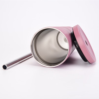 Usine 710ml 24oz En Acier Inoxydable Double Paroi Réutilisable En Acier Inoxydable Gobelet À Café Bulle Thé Tasse Réutilisable avec Paille