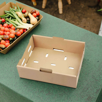 Boîte d'expédition de fruits en carton ondulé recyclable - Boîte cadeau en vrac pour melon musqué croustillant, boîte de couleur personnalisée à main