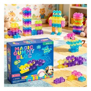 <b>Classic</b> Soft Jelly Cubes TPR Baby Early Development <b>Toy</b> Nursery Stack Connect Create Balance Coordination Learning Support - Product Image 6