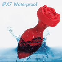 Love Prostate Massage Red Rose Butt Plug Sex Anal Vibrator Pour Hommes Et Femmes. emote control led light anal plug avec vibrateur