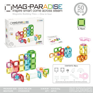 Piastrelle Magnetiche Luminose al Buio, Set di 50 Pezzi da 3,75 cm, <span class=keywords><strong>Blocchi</strong></span> da Costruzione STEM Educativi, Regalo per Bambini - Product Image 6