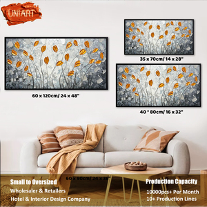 UNIART-Lienzo <span class=keywords><strong>de</strong></span> flores abstractas modernas, pintura al óleo personalizada <span class=keywords><strong>de</strong></span> gran tamaño, cuchillo con textura, pintura al óleo hecha a mano, <span class=keywords><strong>arte</strong></span> <span class=keywords><strong>de</strong></span> pared - Product Image 5