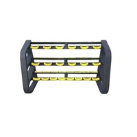 Support de Rangement Commercial pour Haltères Hexagonaux, Fabrication Métallique, Conception en A à 3 Niveaux, Fournisseur Direct d'Usine Chinoise pour la Rangement en Salle de Sport