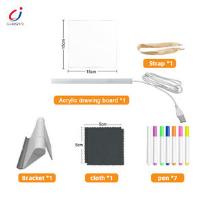 Chengji Led Tekenblok Lichtgevende Acryl Memo Bericht Wissen Bord Creatieve Diy Schilderij Set Voor Kinderen Educatief Speelgoed - Product Image 1