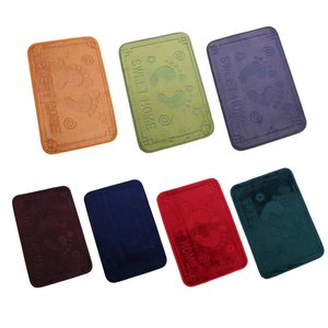 Alfombra de baño de coral grueso, 40x60 cm, absorbente, antideslizante, rectangular, para baño - Product Image 1