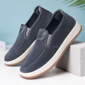 Zapatillas Casuales Nuevas para Hombre, Ligeras, de Corte Bajo, Cómodas, con Rayas, Suela Suave, Parte Superior de Malla, Suela de PVC, Primavera Invierno, para Papás - Product Image 4